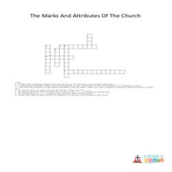 The Marks and Attributes of the Church - Cross Word